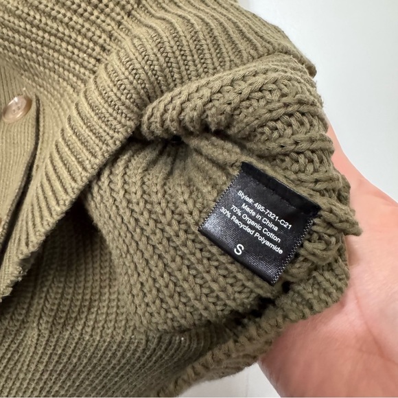 Jenni Kayne Cotton Cocoon Cardigan Sweater Sage Green - Picture 7 of 12